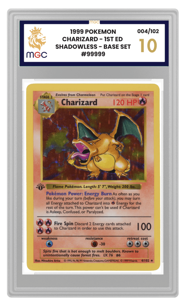 Vintage Pokémon card graded by MGC