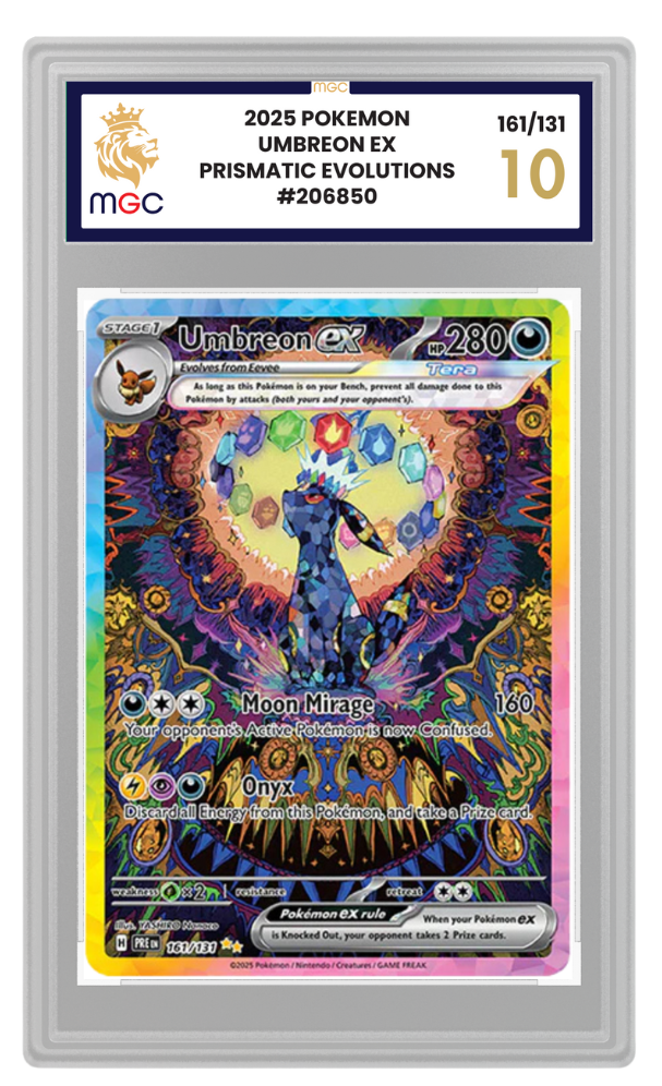 Umbreon EX Pokémon card graded by MGC - graded 10