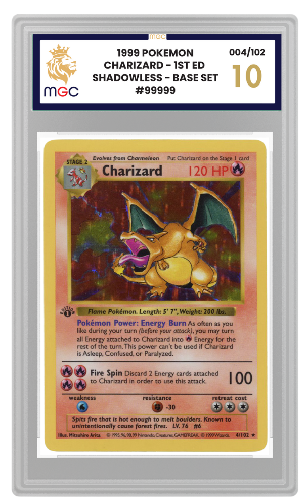 Vintage Pokémon card graded by MGC
